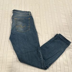 7 for all man kind cropped gwenevere jeans size 27